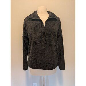The North Face Large Furry Fleece 1/4 Zip Pullover soft cozy Sherpa